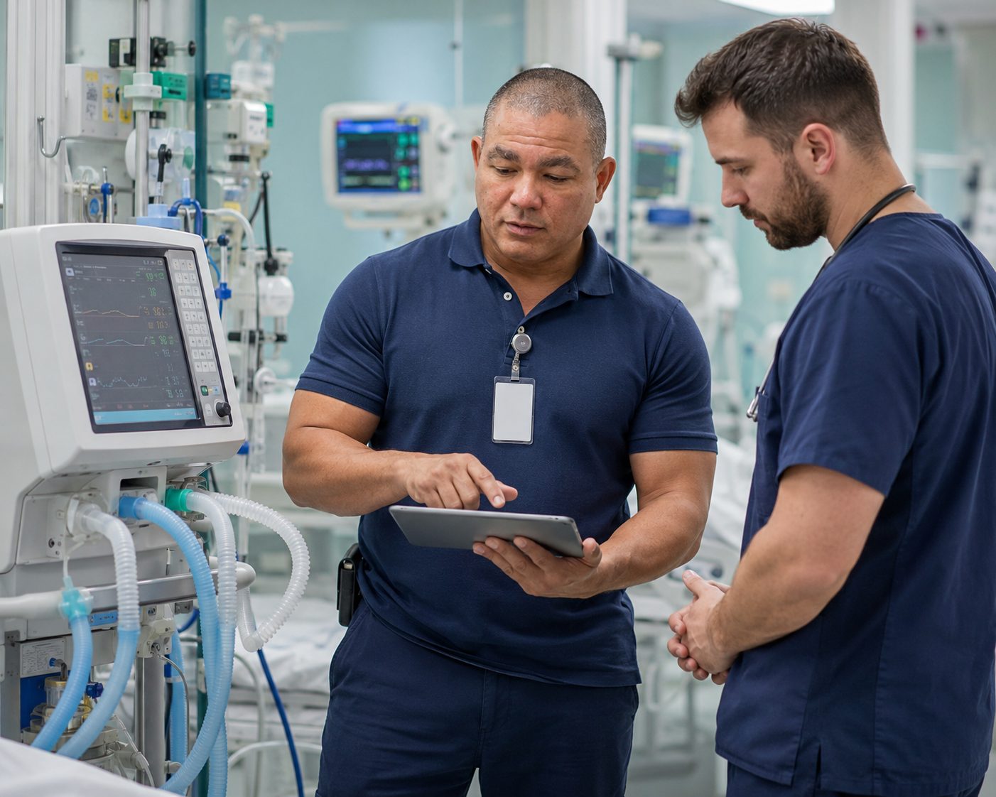 BiomedRx healthcare technology management team delivering medical equipment repair globe