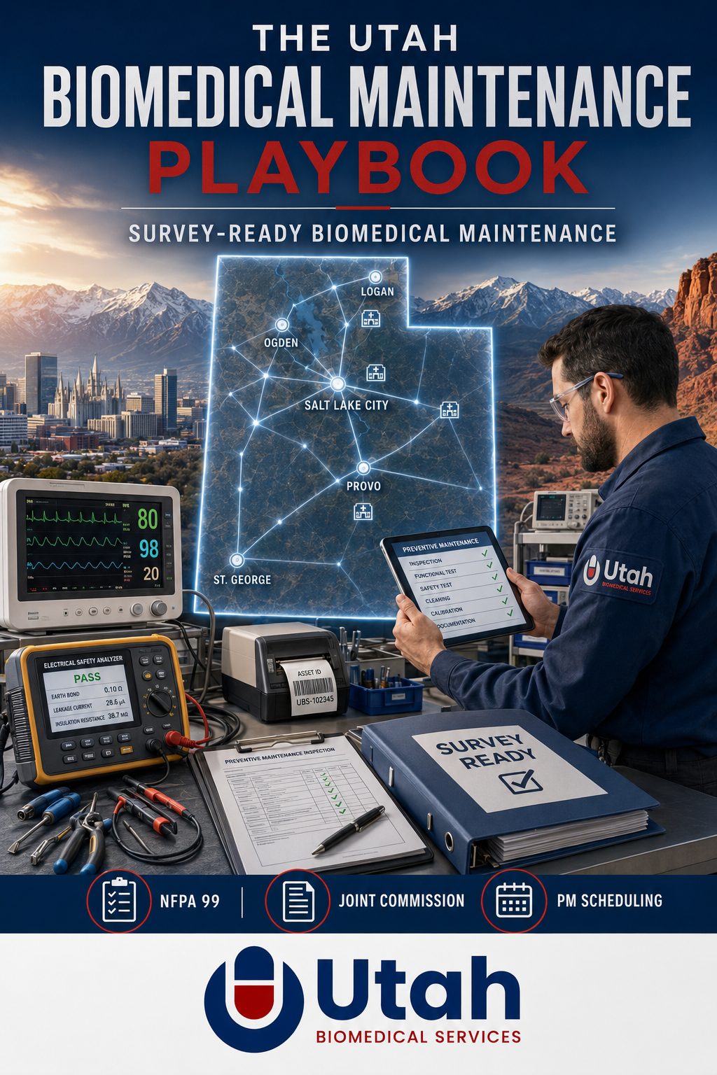 The Utah Biomedical Maintenance Playbook — eBook cover